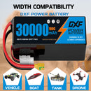 DXF LiPo Battery 6S 22.2V 30000mAh 100C Graphene Softcase Blue with EC5 / T / TRX / XT60 / XT90 / XT150 / Q8s Plug for RC 1/8 1/10 Buggy Truck Car Off-Road Drone