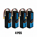 DXF 3S 11.1V 3500mAh 100C Softcase LiPo Battery with 10AWG XT60 for 1/8 1/10 RC Cars, Trucks, Buggies (1-6 Pack Available)