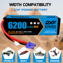 (ES)DXF Lipo Battery 3S 11.1V 6200MAH 80C  lipo Hardcase EC5 Plug for Rc 1/8 1/10 Buggy Truck Car Off-Road Drone