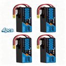 DXF 6S 22.2V 60000mAh 5C Soft Case LiPo Battery with 8AWG Wire for Toy Cars, Boats, UAVs & Drones (1-6 Pack)
