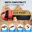 DXF Lipo Battery 5S 18.5V 6500mAh 100C Graphene Softcase with EC5 / T / TRX / XT60 / XT90 / XT150 / Q8s Plug for RC 1/8 1/10 Buggy Truck Car Off-Road Drone