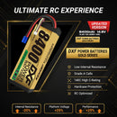 (EU) DXF Batteria Lipo 4S 14.8V 8400mAh 120C/240C Batteria Lipo con custodia rigida per RC HPI HSP 1/8 1/10 Buggy RC Car Truck 