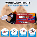 DXF 660mAh 4S 90C 15.2V Lipo Battery Pack for FPV LiPo Battery