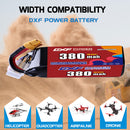 DXF 6S 22.8V 380mAh 90C LiPo Battery for FPV Micro Drones (PH2.0 / JST / XT30 / SM / XT60 / EC5 / XT90 Options)