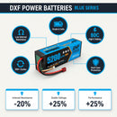 DXF 리포 배터리 3S 11.1V 5200MAH 80C 블루 시리즈 리포 하드케이스 딘스 플러그 포함 (RC 1/8 1/10 버기 트럭 자동차 오프로드 드론용)