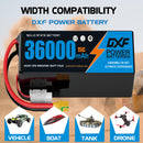 (CN)DXF 12S Lipo Battery 46.2V 15C 36000mAh Soft Case Battery  for Drone UAV FPV Car Truck Tank RC Semi solidstate Battery Racing Hobby