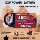 DXF 450mAh 6S 80C 22.2V Lipo Battery Pack for FPV LiPo Battery