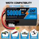 (CN)DXF 12S Lipo Battery 46.2V 15C 50000mAh Soft Case Battery  for Drone UAV FPV Car Truck Tank RC Semi solidstate Battery Racing Hobby