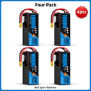 DXF 6S 22.8V 10000mAh 100C Soft Case LiHV Battery with 8AWG Wire for Toy Cars, Boats, UAVs & Drones (1-6 Pack)