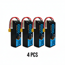 DXF 4S 14.8V 10000mAh 100C Graphene Soft Case LiPo Battery with XT90 Plug for 1/8 1/7 RC Cars, Trucks, Buggies & Boats (1-6 Pack Available)