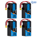 DXF SEMI-SOLID 6S 22.2V 40000mAh 10C Soft Case LiPo Battery with 8AWG Wire for Toy Cars, Boats, UAVs & Drones (1-6 Pack)