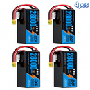 DXF 6S 23.1V 28000mAh 15C Soft Case LiPo Battery with 8AWG Wire for Toy Cars, Boats, UAVs & Drones (1-6 Pack)