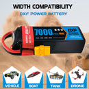 (PL)DXF 6S Lipo Battery 22.2V 100C 7000mAh Soft Case Battery with XT90 Connector for Car Truck Tank RC Buggy Truggy Racing Hobby