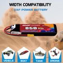 DXF 850mAh 4S 60C 15.2V Lipo Battery Pack for FPV LiPo Battery