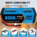 (ES)DXF Lipo Battery 4S 15.2V 8000mAh 130C/260C HardCase Lipo Battery for RC HPI HSP 1/8 1/10 Buggy RC Car Truck