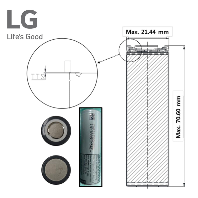 NEW  21700 LG INR21700M50LT 5000mAh High Capacity Battery Cell – Industrial Grade Battery