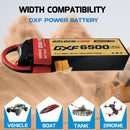 DXF Lipo Battery 2S 7.4V 6500mAh 150C Graphene Softcase with EC5 / T / TRX / XT60 / XT90 / XT150 / Q8s Plug for RC 1/8 1/10 Buggy Truck Car Off-Road Drone