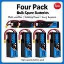 DXF 6S 22.2V 10000mAh 100C Soft Case LiPo Battery with 10AWG Wire for Toy Cars, Boats, UAVs & Drones (1-6 Pack)