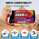 DXF 3000mAh 5S 100C 18.5V Lipo Battery Pack for FPV LiPo Battery