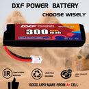 DXF 300mAh 1S 60C 3.8V Lipo Battery Pack for FPV LiPo Battery