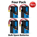 DXF 6S 22.2V 8000mAh 100C Soft Case LiPo Battery with 10AWG Wire for Toy Cars, Boats, UAVs & Drones (1-6 Pack)