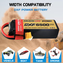 DXF Lipo Battery 5S 18.5V 6500mAh 150C Graphene Softcase with EC5 / T / TRX / XT60 / XT90 / XT150 / Q8s Plug for RC 1/8 1/10 Buggy Truck Car Off-Road Drone