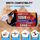 DXF 1350mAh 4S 140C 14.8V Lipo Battery Pack for FPV LiPo Battery