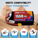 DXF 1550mAh 3S 100C 11.1V Lipo Battery Pack for FPV LiPo Battery
