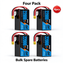 DXF 6S 22.2V 22000mAh 100C Soft Case LiPo Battery with 10AWG Wire for Toy Cars, Boats, UAVs & Drones (1-6 Pack)