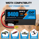 DXF LiPo Battery 6S HV 22.8V 9400mAh 140C Graphene Softcase Gold with EC5 / T / TRX / XT60 / XT90 / XT150 / Q8s Plug for RC 1/8 1/10 Buggy Truck Car Off-Road Drone