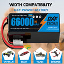 (CN)DXF 12S Lipo Battery 44.4V 10C 66000mAh Soft Case Battery  for Drone UAV FPV Car Truck Tank RC Semi solidstate Battery Racing Hobby