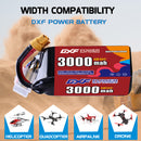 DXF 3000mAh 6S 120C 22.2V Lipo Battery Pack for FPV LiPo Battery