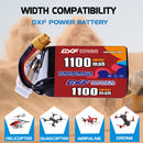 DXF 1100mAh 6S 120C 22.8V Lipo Battery Pack for FPV LiPo Battery