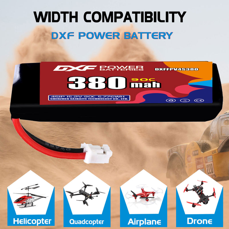 DXF 530mAh 4S 90C 15.2V Lipo Battery Pack for FPV LiPo Battery