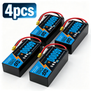 DXF 6S 22.2V 46000mAh 5C Soft Case LiPo Battery with 8AWG Wire for Toy Cars, Boats, UAVs & Drones (1-6 Pack)