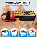 (CN)DXF 3S Lipo Battery 11.4V 150C 10000mAh Soft Case Battery with EC5 XT90 Connector for Car Truck Tank RC Buggy Truggy Racing Hobby