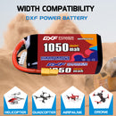DXF 1050mAh 5S 150C 18.5V Lipo Battery Pack for FPV LiPo Battery