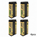 DXF NGP‑PLUS 2S 7.4V 4400mAh 150C Graphene Shorty Hardcase LiPo Battery with 5mm Bullet & Deans T-Plug, BRCA Certified (1-6 Pack)