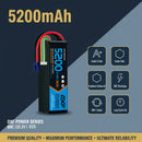 DXF 6S 22.2V 5200mAh 80C Graphene Soft Case LiPo Battery with EC5 Plug for 1/8 1/7 RC Cars, Trucks, Buggies & Boats (1-6 Pack Available)