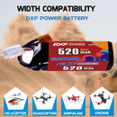 DXF 520mAh 4S 80C 15.2V Lipo Battery Pack for FPV LiPo Battery