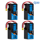 DXF 6S 22.2V 81000mAh 5C Soft Case LiPo Battery with 8AWG Wire for Toy Cars, Boats, UAVs & Drones (1-6 Pack)