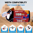 DXF 1100mAh 4S 120C 14.8V Lipo Battery Pack for FPV LiPo Battery