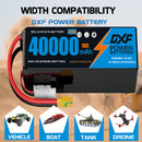 DXF SEMI-SOLID 14S 51.8V 40000mAh 10C Soft Case LiPo Battery with 8AWG Wire for Toy Cars, Boats, UAVs & Drones (1-6 Pack)