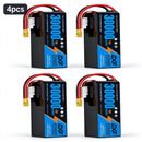 DXF SEMI-SOLID 14S 53.9V 30000mAh 15C Soft Case LiPo Battery with 8AWG Wire for Toy Cars, Boats, UAVs & Drones (1-6 Pack)