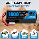 DXF Lipo Battery 6S 22.2V 7000mAh 100C Graphene Softcase with EC5 / T / TRX / XT60 / XT90 / XT150 / Q8s Plug for RC 1/8 1/10 Buggy Truck Car Off-Road Drone