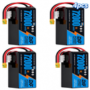 DXF 12S 44.4V 72000mAh 5C Soft Case LiPo Battery with 8AWG Wire for Toy Cars, Boats, UAVs & Drones (1-6 Pack)