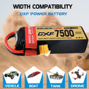 DXF Lipo Battery 5S HV 19.0V 7500mAh 150C GoldSeries Graphene Softcase with EC5 / T / TRX / XT60 / XT90 / XT150 / Q8s Plug for RC 1/8 1/10 Buggy Truck Car Off-Road Drone