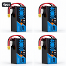 DXF SEMI-SOLID 12S 46.2V 40000mAh 15C Soft Case LiPo Battery with 8AWG Wire for Toy Cars, Boats, UAVs & Drones (1-6 Pack)