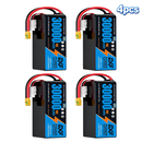 (CN)DXF 12S Lipo Battery 44.4V 10C 30000mAh Soft Case Battery  for Drone UAV FPV Car Truck Tank RC Semi solidstate Battery Racing Hobby