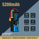 DXF 6S 22.2V 5200mAh 80C Softcase LiPo Battery with XT60 & 10AWG Wire for 1/8 RC Cars (1-6 Pack)